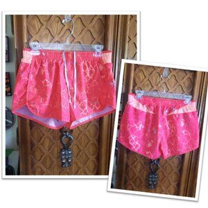 Nike DRI-FIT Women's Running Shorts Style# 576919-606 - Coral/ Orange Printed, S